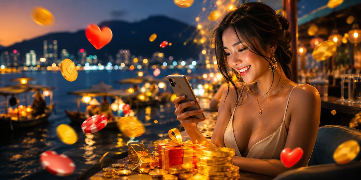 Người dùng trải nghiệm ứng dụng mk3 trên điện thoại bên bờ biển Đà Nẵng